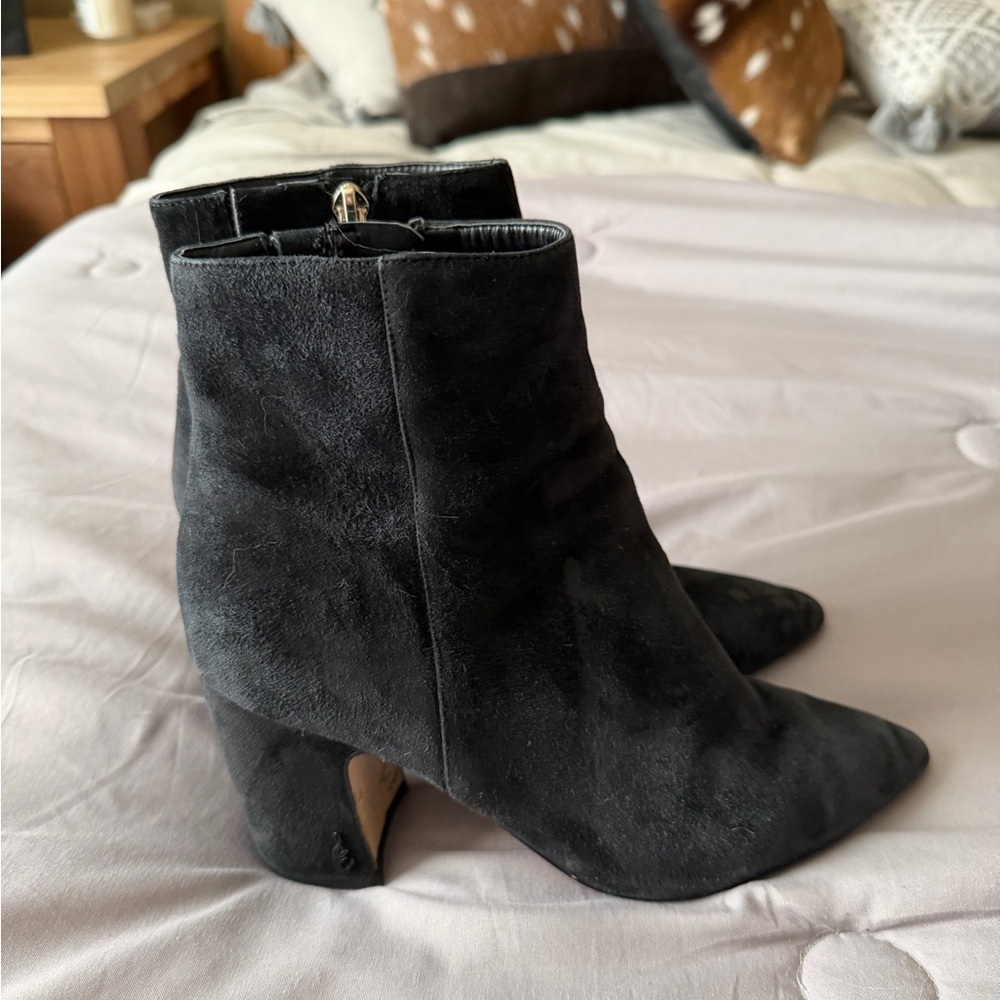 Sam Edelman Black Suede Ankle Booties